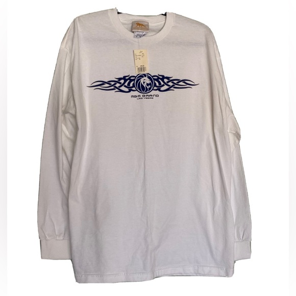 Vintage MGM Grand Las Vegas White Long Sleeve Shirt XL - Picture 1 of 10